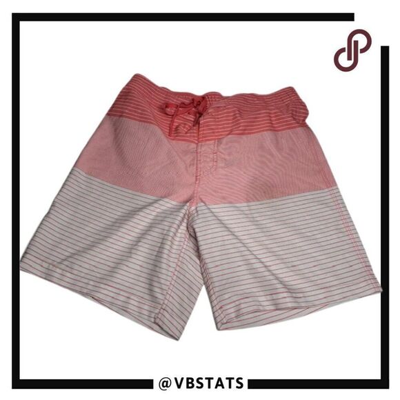 SOUTHERN TIDE  Men's Verigated Stripe Water Short Red/Pink/White Size Medium - Picture 3 of 8